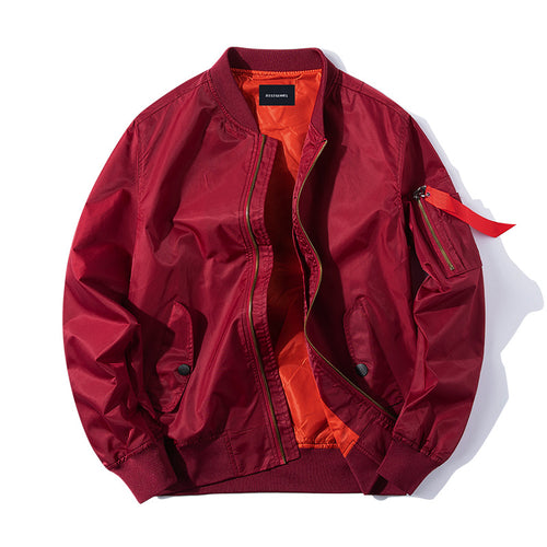 Herren  leichte Flug-Bomberjacke mit kontrastierendem thermischem Futter und Ärmeltasche mit Reißverschluss Echo Archiv