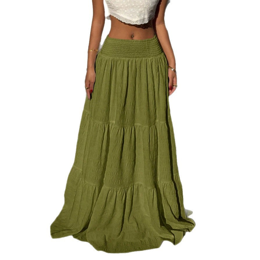 Damen Maxirock im lässigen Boho-Stil mit voluminösen Stufen Echo Archiv