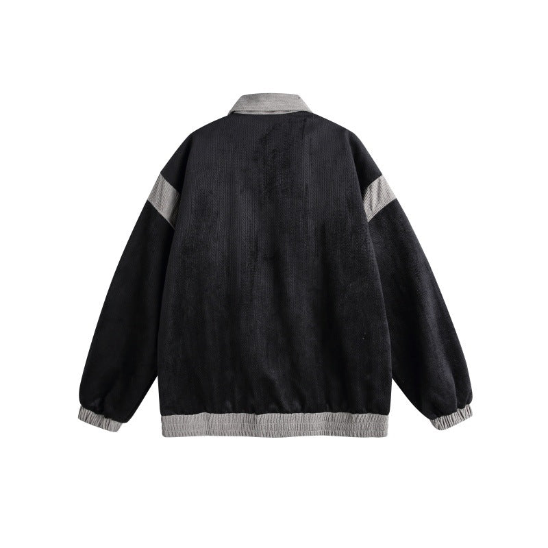 Unisex Harrington-Blousonjacke mit Strukturstoff und Kontrastbesatz Echoarchiv