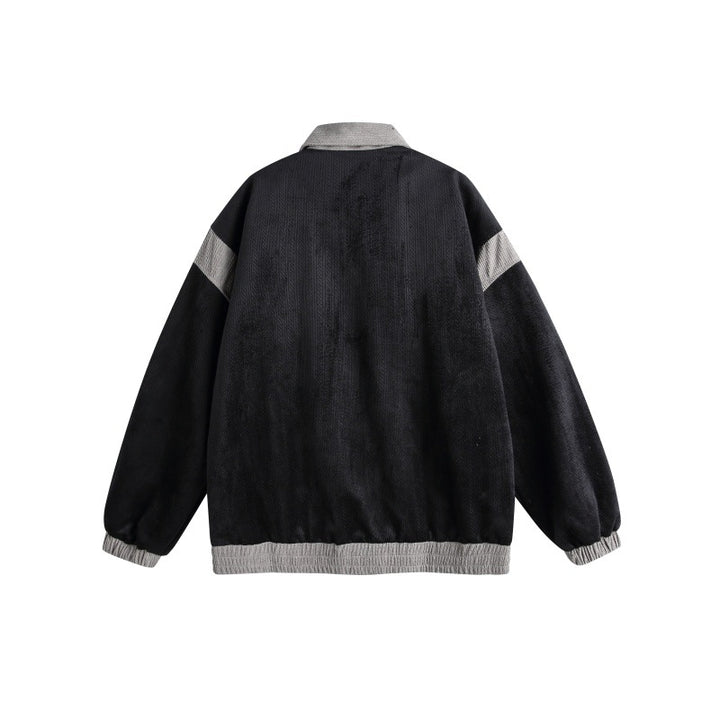 Unisex Harrington-Blousonjacke mit Strukturstoff und Kontrastbesatz Echoarchiv