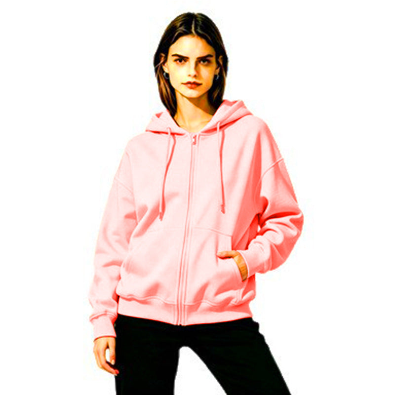 Damen Weicher Kapuzenpullover mit durchgehendem Reißverschluss Echoarchiv