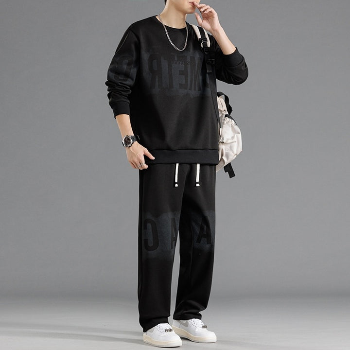 Herren lässiges Sweatshirt-und-Hosen-Set Echoarchiv