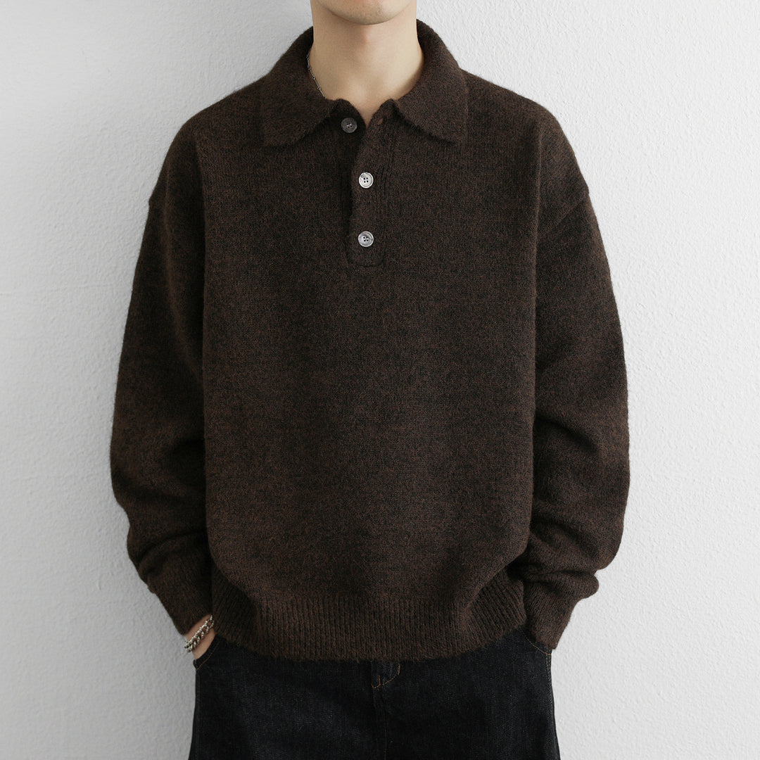 Herren Pullover mit modernem Kragen Echoarchiv