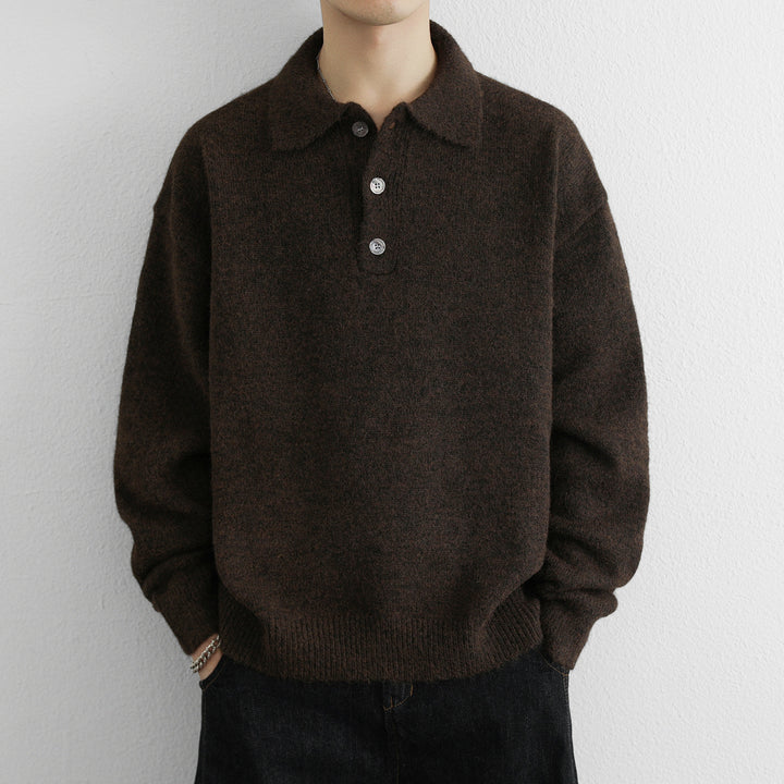 Herren Pullover mit modernem Kragen Echoarchiv