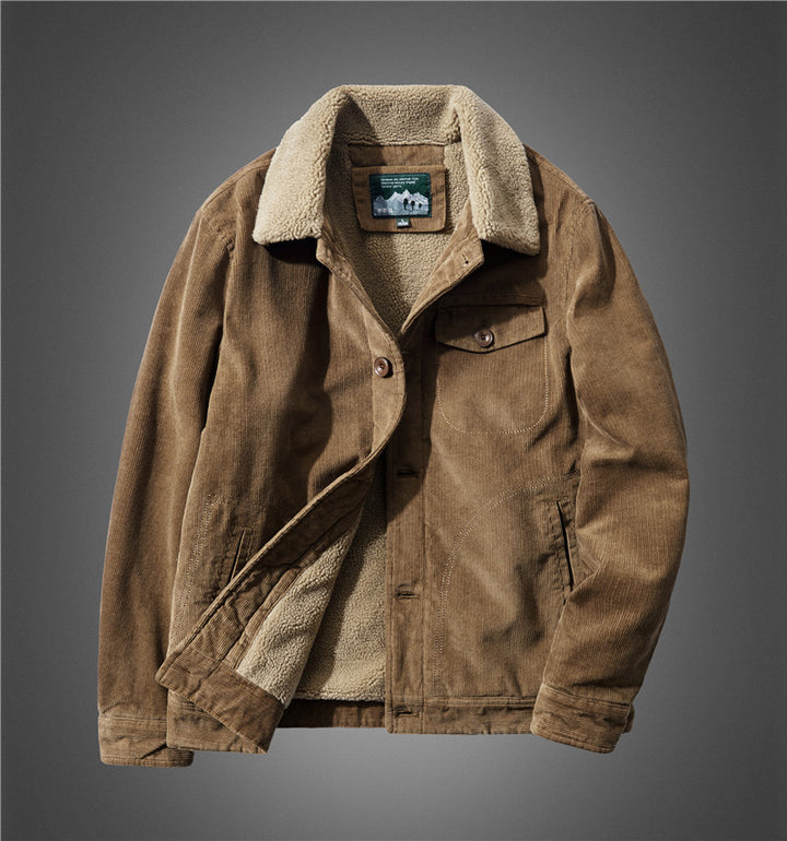 Herren Lässige Cordjacke mit Teddyfutter Echo Archiv