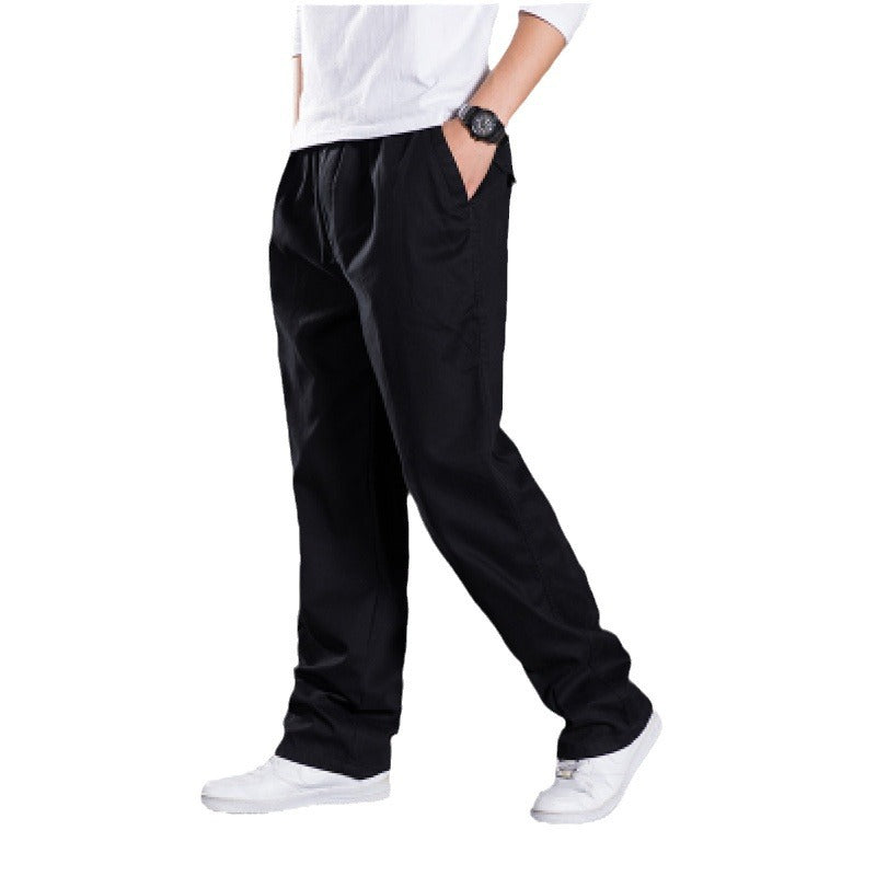 Herren Relaxed-Fit Freizeit-Chinohose mit elastischem Tunnelzug, vorgeformtem Bund und geradem Bein Echo Archiv