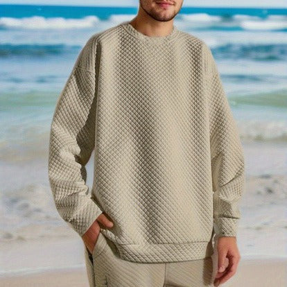 Herren Oversize-Sweatshirt mit strukturierter Oberfläche und bequemen Schnitt Echoarchiv