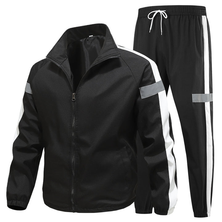 Herren Sportliches Trainingsanzug-Set mit Reißverschlussjacke, Jogginghose und reflektierenden Einsätzen Echo Archiv