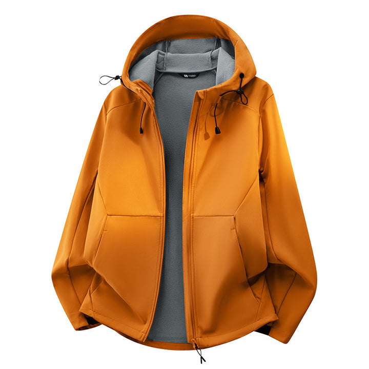 Unisex Softshell-Übergangsjacke mit Fleece-Innenfutter, Kapuze & wasserabweisender Beschichtung Echoarchiv