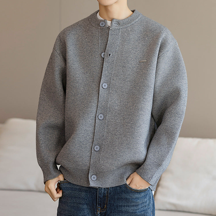 Herren lässige Strickjacke mit Knopfleiste Echoarchiv