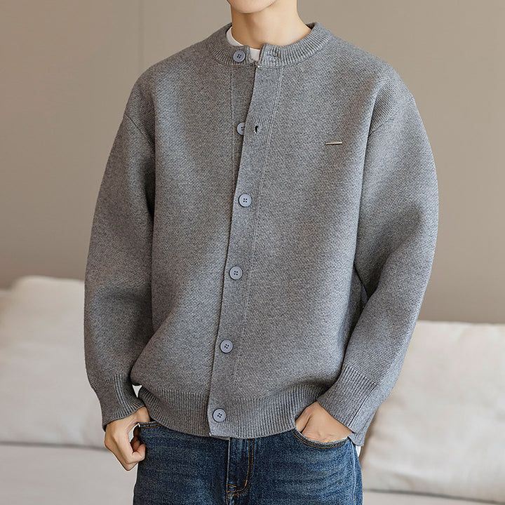 Herren lässige Strickjacke mit Knopfleiste Echoarchiv
