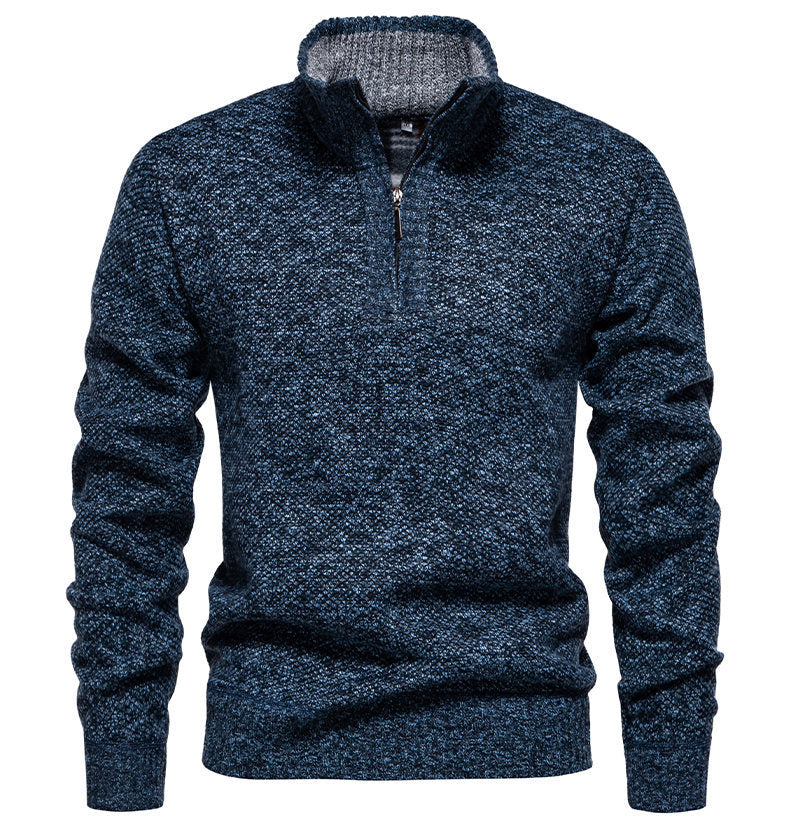 Herren Zip-Pullover mit strukturiertem Design Echoarchiv
