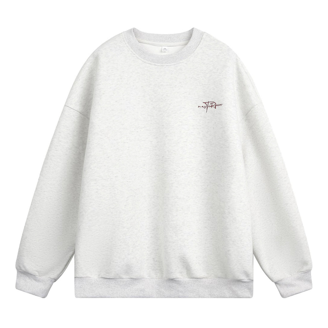 Unisex Oversize Rundhals-Sweatshirt mit dezenter Script-Stickerei Echo Archiv