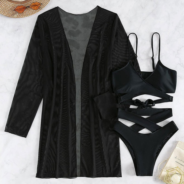 Damen Triangel-Bikini-Set mit raffiniertem Wickeldetail Echo Archiv