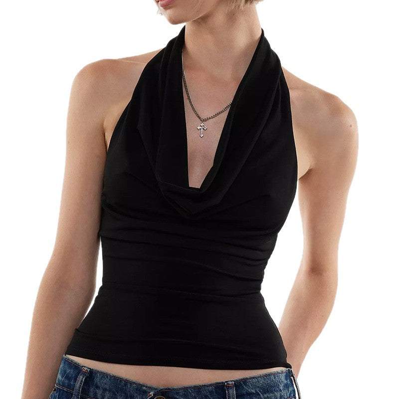 Damen Wickeloberteil mit tiefem V-Ausschnitt und gerafftem Design Echo Archiv