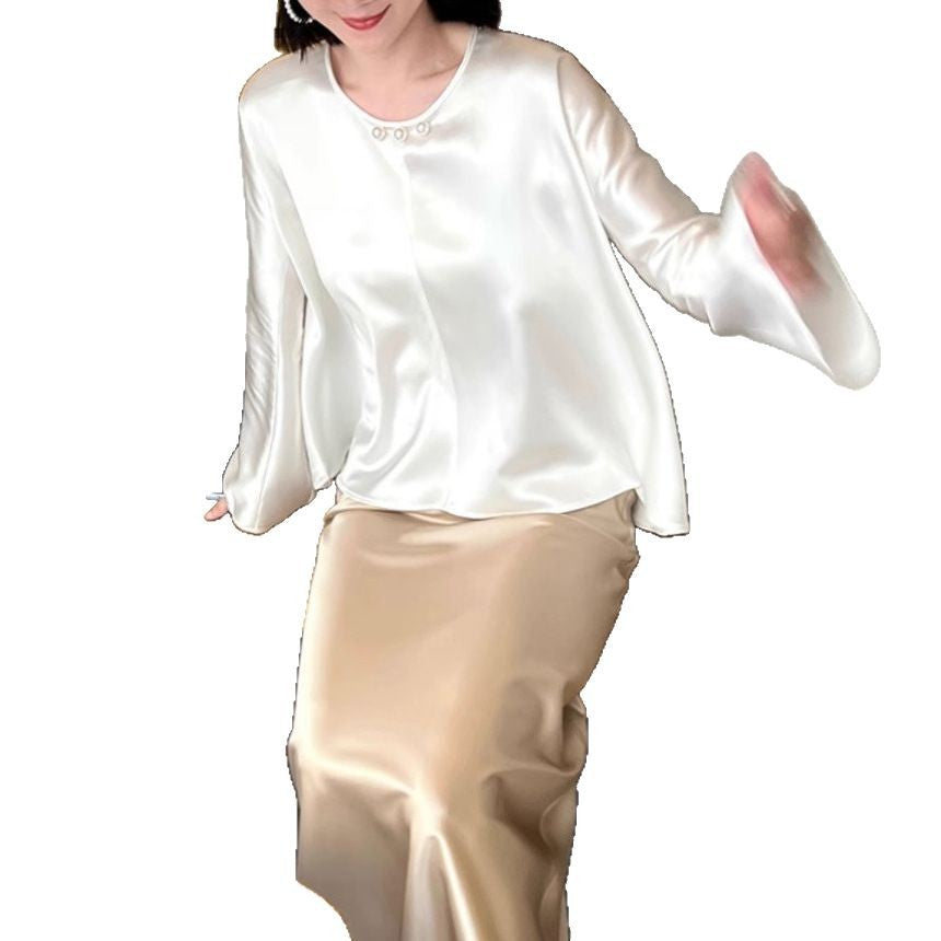 Damen Elegante und luftige Langarmbluse Echoarchiv