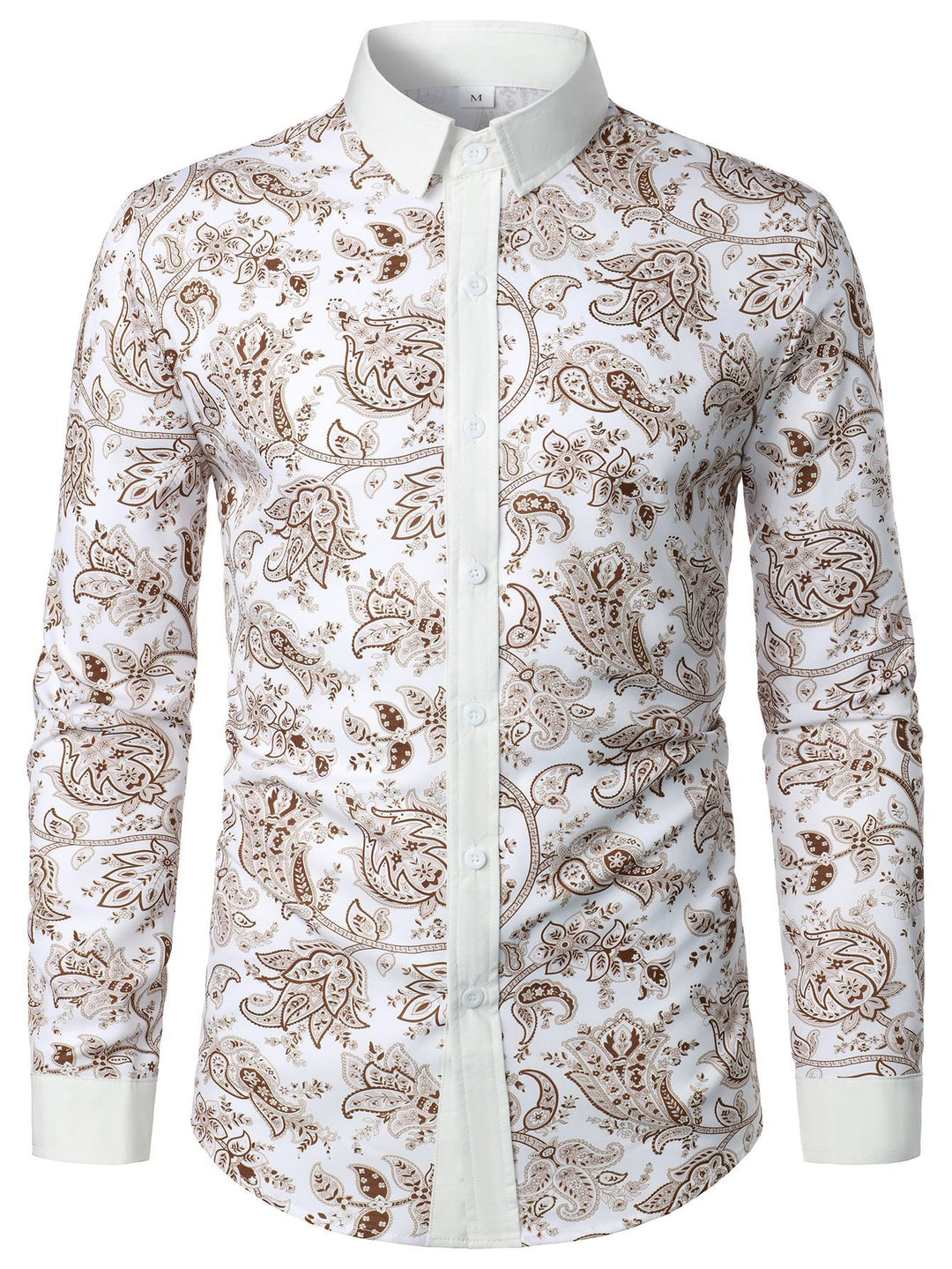 Herren Langarmhemd mit modernem Paisley-Design Echoarchiv