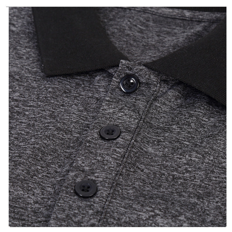 Herren kurzärmliges Poloshirt mit strukturiertem Gewebe und Kontrastkragen Echoarchiv