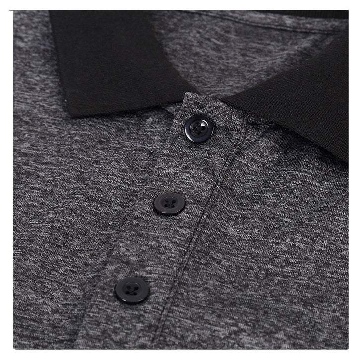 Herren kurzärmliges Poloshirt mit strukturiertem Gewebe und Kontrastkragen Echoarchiv
