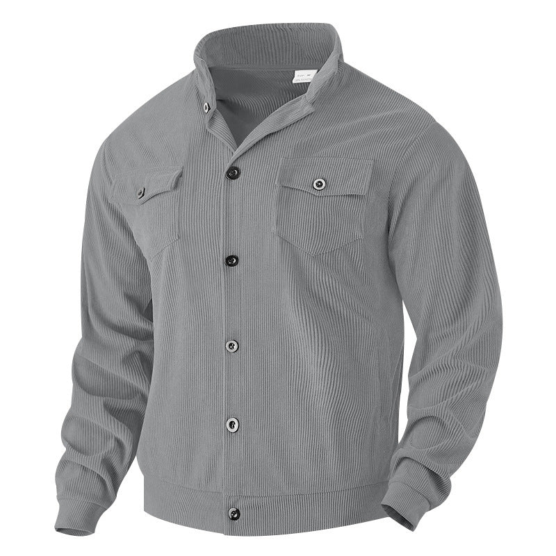 Herren Jacke im Vintage-Stil mit praktischen Taschen und strukturiertem Design Echoarchiv