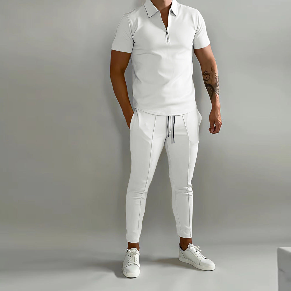 Herren Polo-Shirt mit modernem Reißverschluss und eleganter Passform Echoarchiv