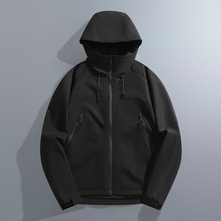 Herren wetterfeste Outdoorjacke mit verstellbarem Kapuze Echoarchiv
