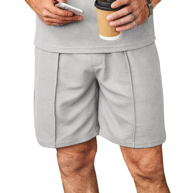 Herren Freizeitshorts mit strukturiertem Gewebe und elastischem Bund Echoarchiv