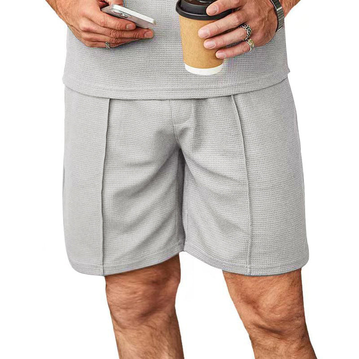 Herren Freizeitshorts mit strukturiertem Gewebe und elastischem Bund Echoarchiv