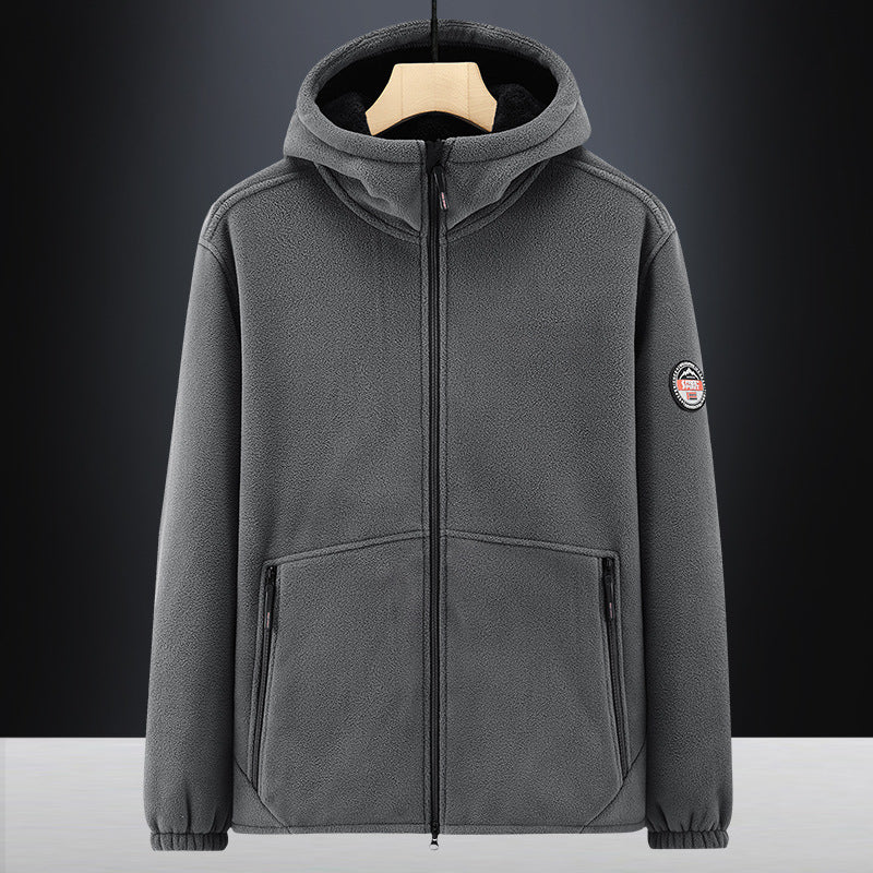 Herren Thermo-Fleece-Hoodie mit isolierendem Sherpa-Besatz und verdeckten Reißverschlusstaschen Echo Archiv