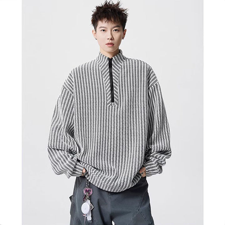Damen Oversized Sweatshirt mit Stehkragen Echoarchiv