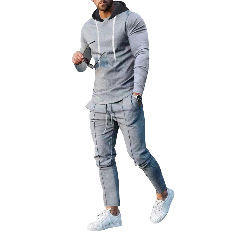 Herren nan zweiteiliges Kapuzen-Lounge-Set mit schmal geschnittenem Kapuzenpullover und tapered Jogginghose Echo Archiv
