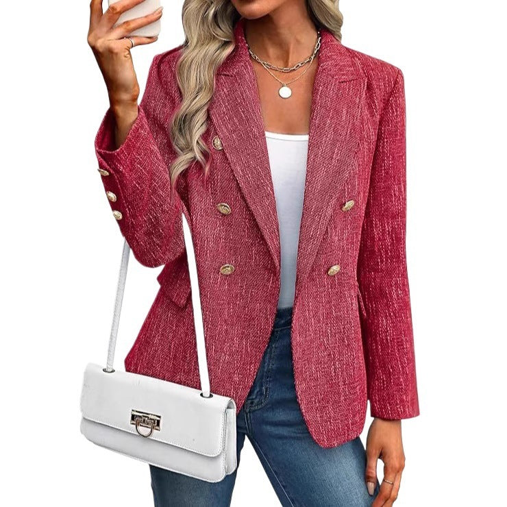 Damen Modische Doppelreihige Blazerjacke – Valéne