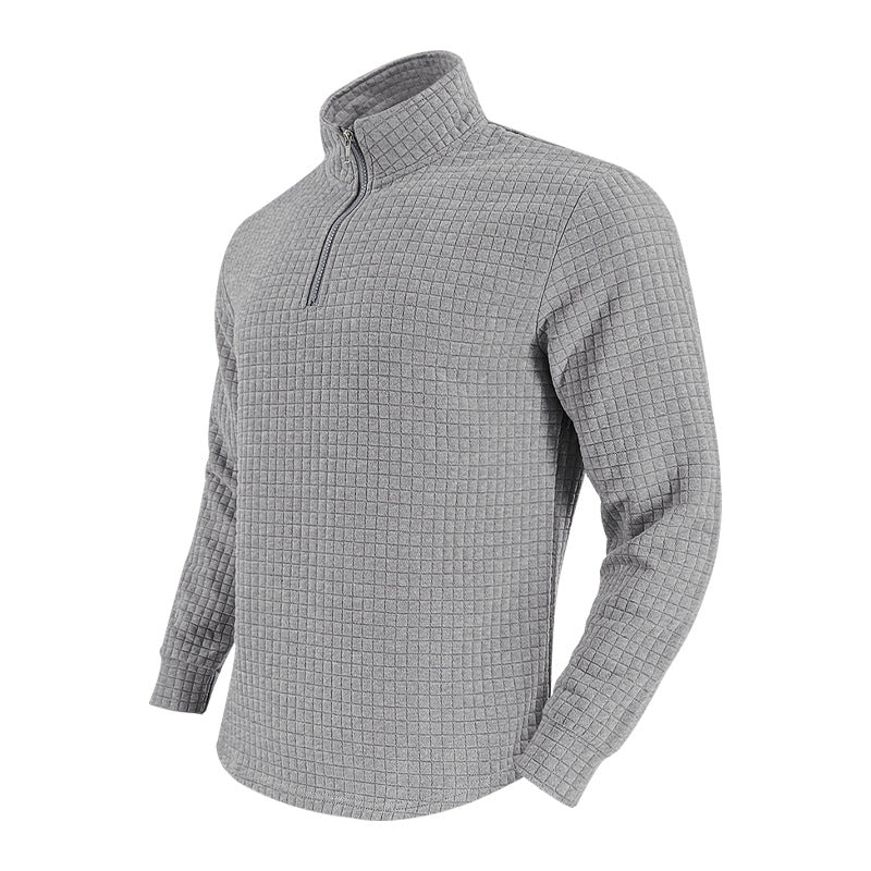 Herren Thermo-Fleecepullover mit Reißverschluss und strukturiertem Design Echoarchiv
