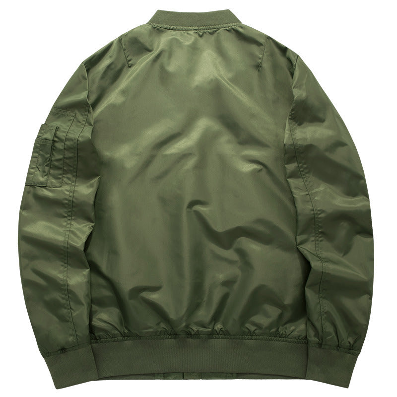 Herren Moderne Nylon-Bomberjacke mit kontrastierendem Innenfutter, Ärmel-Reißverschlusstasche und Rippbündchen Echo Archiv