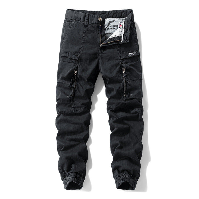 Herren Strapazierfähige Canvas-Cargohose im taktischen Look mit Kniepaneelen, Mehrfachtaschen und elastischem Knöchelabschluss Echo Archiv