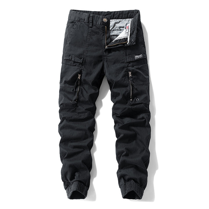Herren Strapazierfähige Canvas-Cargohose im taktischen Look mit Kniepaneelen, Mehrfachtaschen und elastischem Knöchelabschluss Echo Archiv