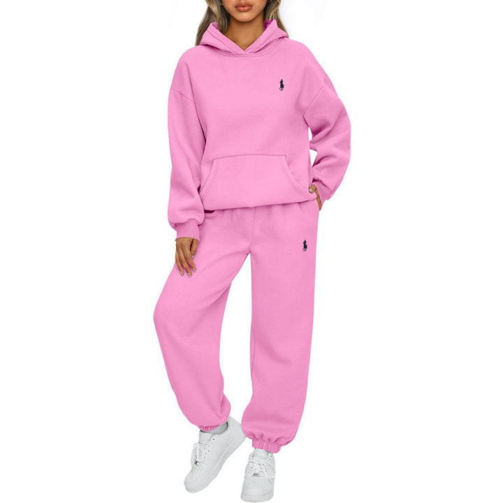 Damen Lässiger Kapuzenpullover und Jogginghose Set Echoarchiv