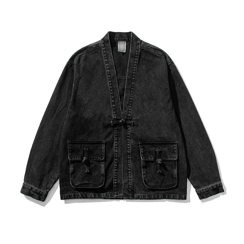 Damen Modische Denim Jacke mit Taschen – Denévia