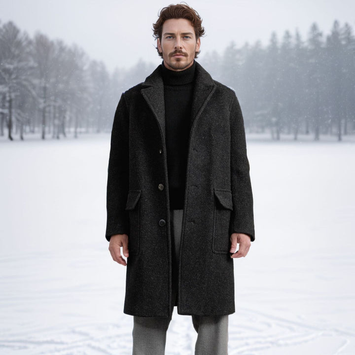 Herren eleganter und wärmer Wintermantel mit doppelter Knopfleiste und praktischen Taschen Echoarchiv
