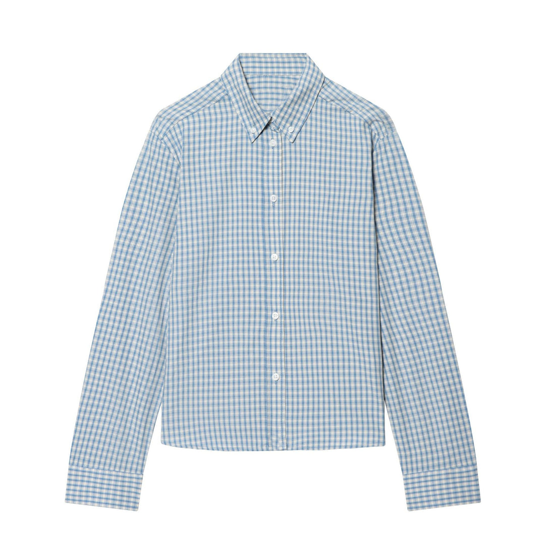 Herren nan kariertes Button-Down-Hemd mit Kentkragen und schmaler Silhouette Echo Archiv