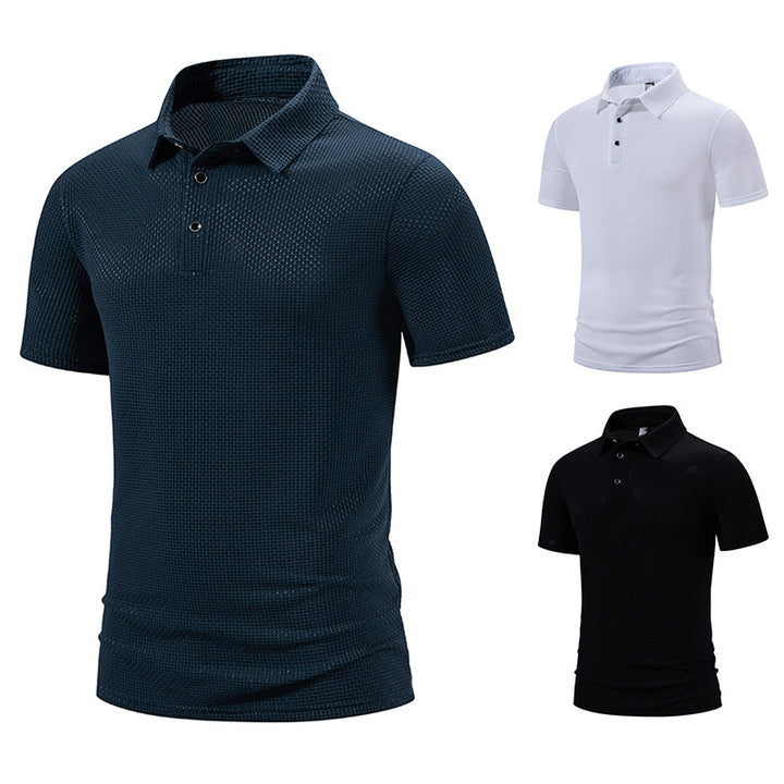 Herren Polohemd mit strukturiertem Design und modernen Akzenten Echoarchiv