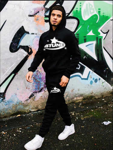 Herren Sportlicher Hoodie und Jogginghose Set mit kreativem Logo Druck Echoarchiv