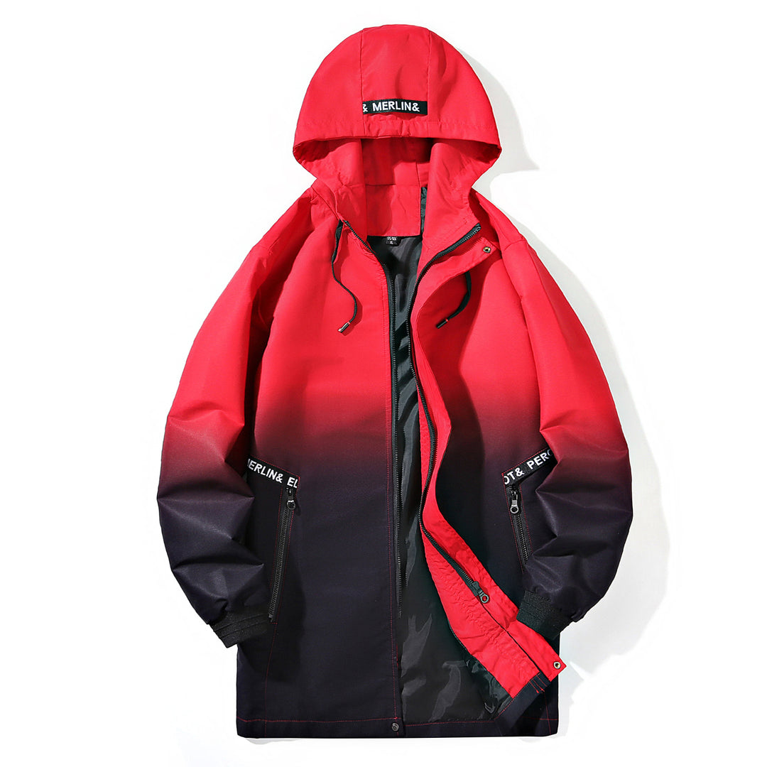 Herren Funktionale Übergangsjacke mit Kapuze und seitlichen Reißverschlusstaschen Echo Archiv
