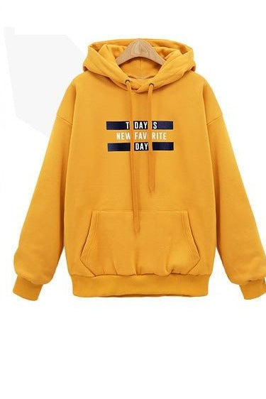 Damen lässiger Kapuzenpullover mit Kängurutasche, relaxed Fit und grafischem Statement-Print – Auréline