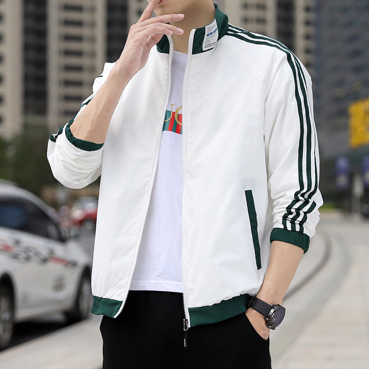 Herren Sportliche Windjacke mit hohen Kragen Echo Archiv