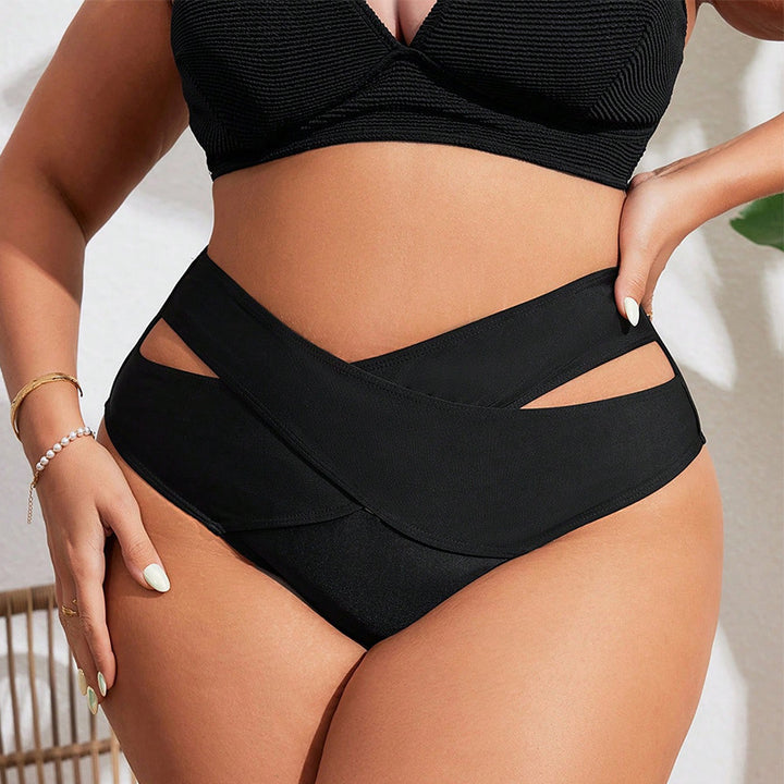 Damen Hochtaillierte Bikinihose mit verführerischen Cut-Outs Echo Archiv