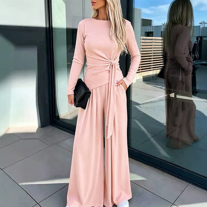 Damen Elegantes Wickeloberteil mit weitem Hosen Echo Archiv