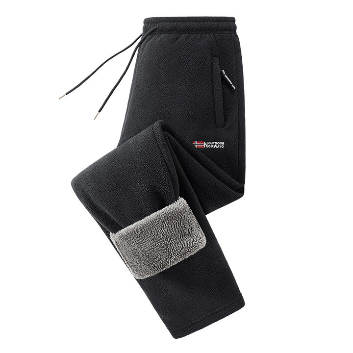 Herren Thermo-Fleece-Set mit Kapuzenjacke, Sherpa-gefüttert und elastischer Jogginghose – Marzano