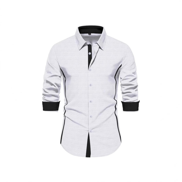 Herren elegantes und modernes Hemd mit strukturiertem Design Echoarchiv