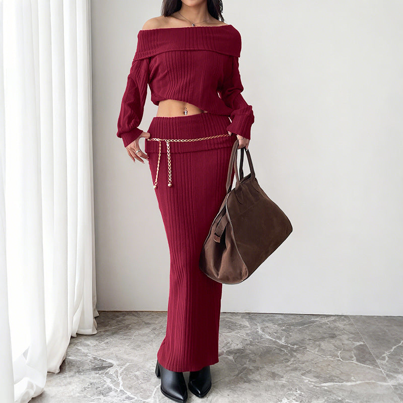 Damen Elegantes Strick-Kleidungsset Echo Archiv